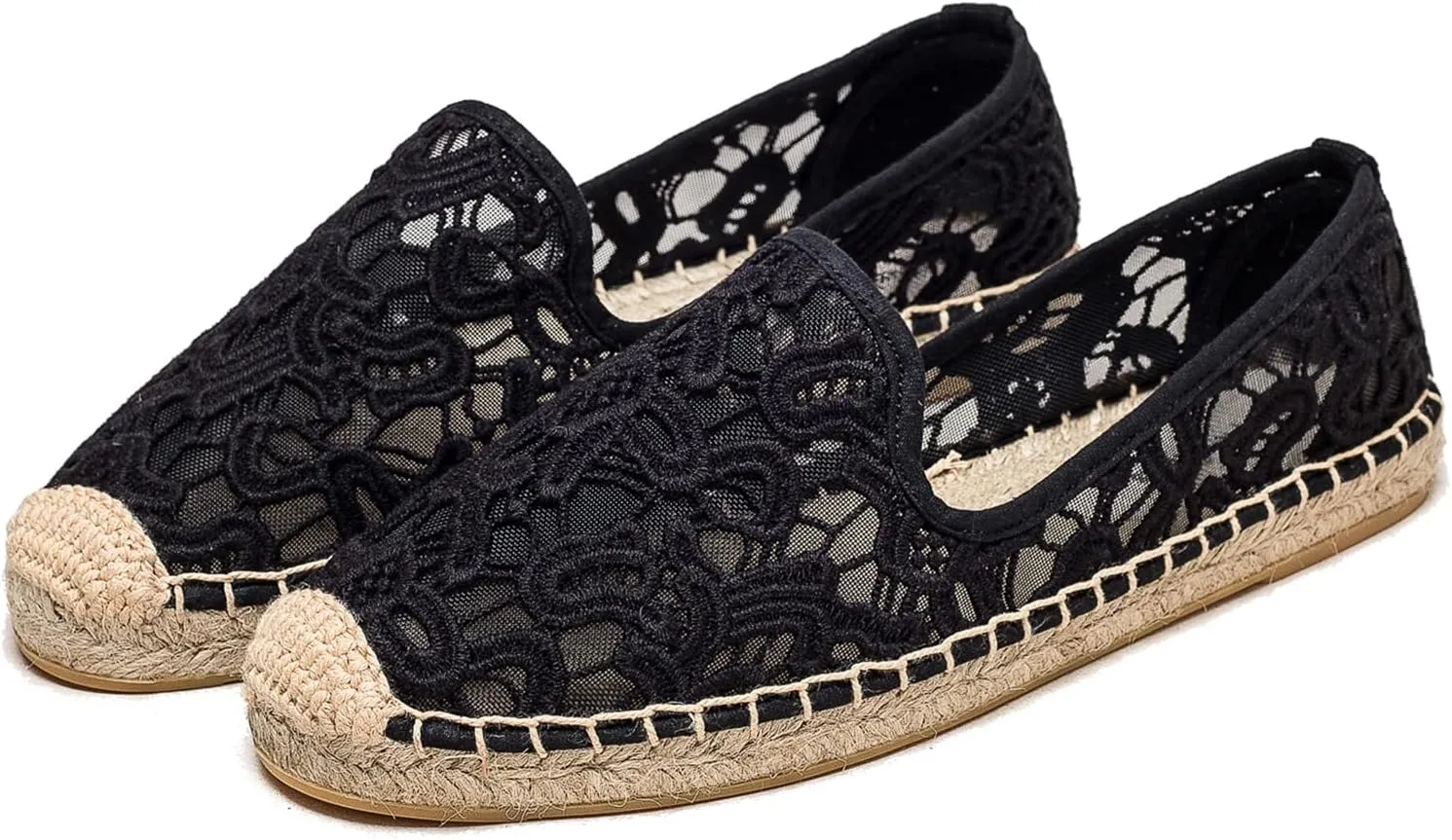 Women's Flat Espadrilles - Soft Women Sneakers Handcrafted Canvas Espadrille Fashion Simple Design Non-Slip Sole Suitable for Summer,Spring,Autumn