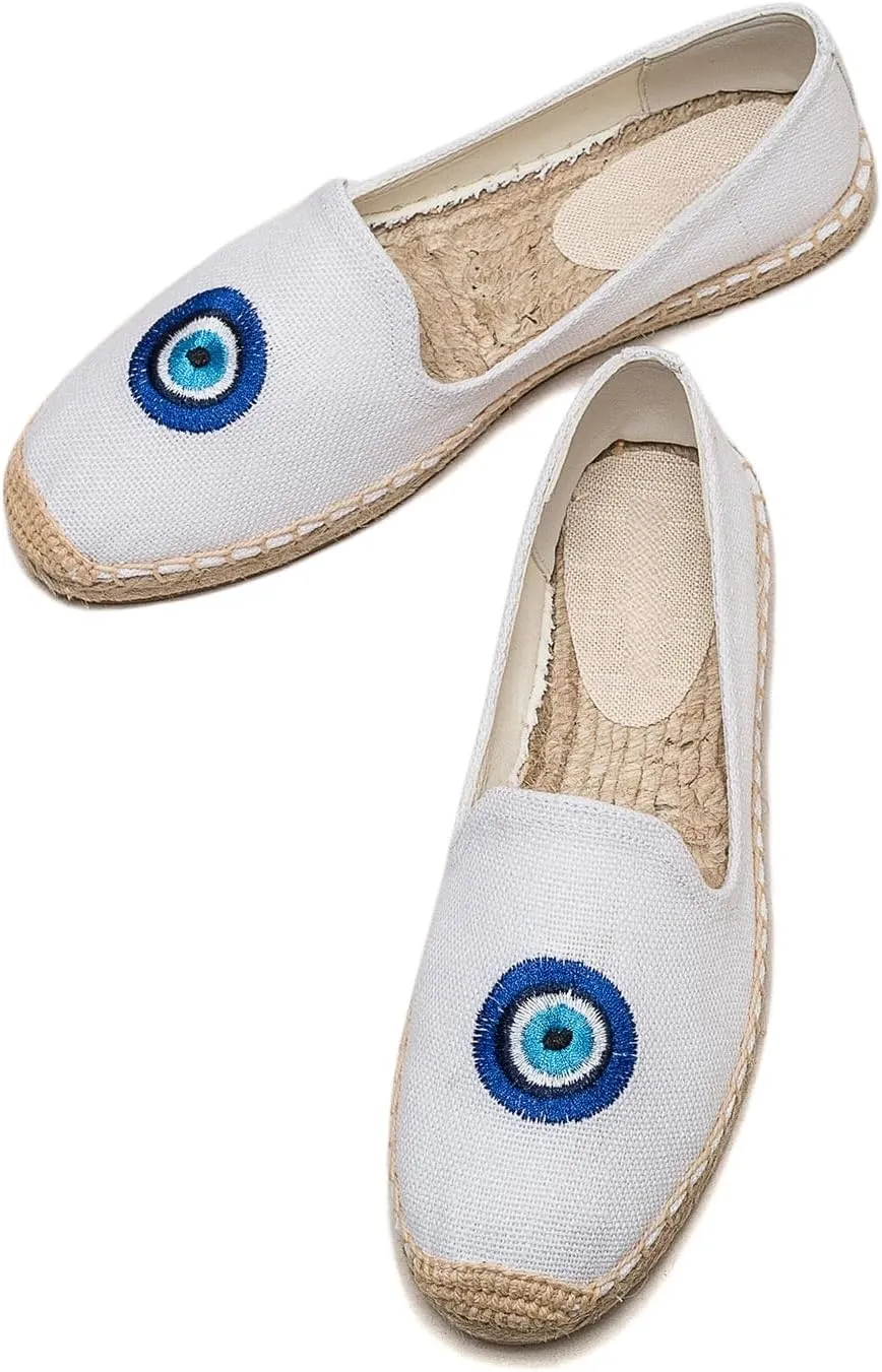 Women's Flat Espadrilles - Soft Women Sneakers Handcrafted Canvas Espadrille Fashion Simple Design Non-Slip Sole Suitable for Summer,Spring,Autumn