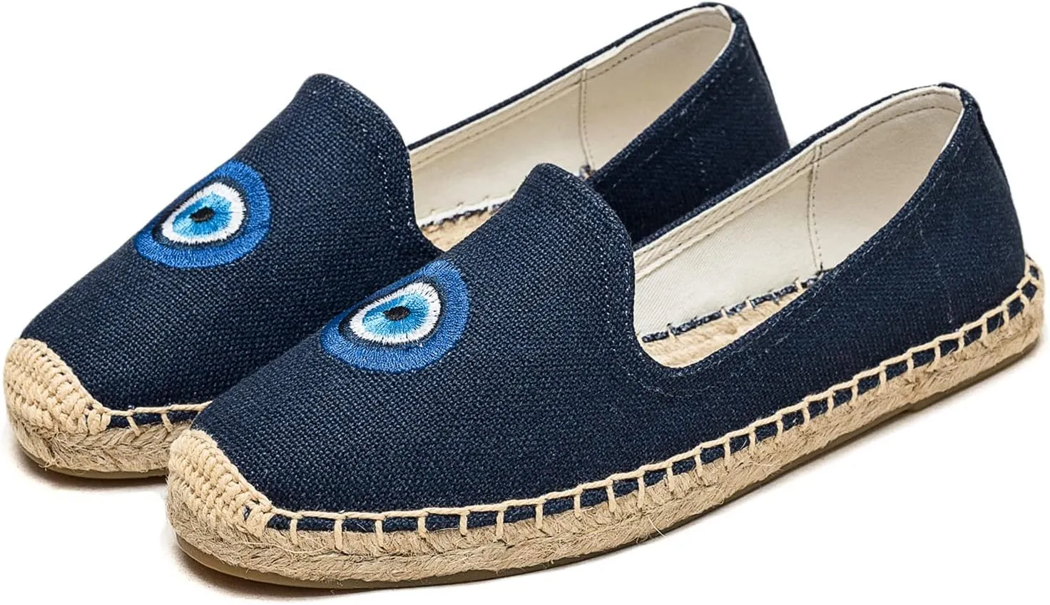 Women's Flat Espadrilles - Soft Women Sneakers Handcrafted Canvas Espadrille Fashion Simple Design Non-Slip Sole Suitable for Summer,Spring,Autumn
