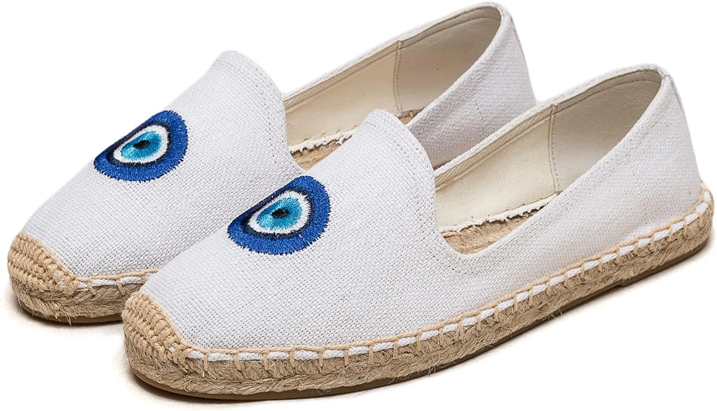 Women's Flat Espadrilles - Soft Women Sneakers Handcrafted Canvas Espadrille Fashion Simple Design Non-Slip Sole Suitable for Summer,Spring,Autumn