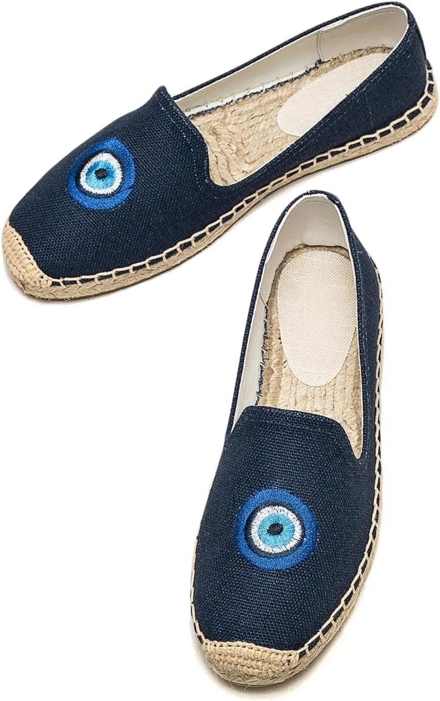 Women's Flat Espadrilles - Soft Women Sneakers Handcrafted Canvas Espadrille Fashion Simple Design Non-Slip Sole Suitable for Summer,Spring,Autumn