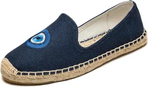 Women's Flat Espadrilles - Soft Women Sneakers Handcrafted Canvas Espadrille Fashion Simple Design Non-Slip Sole Suitable for Summer,Spring,Autumn