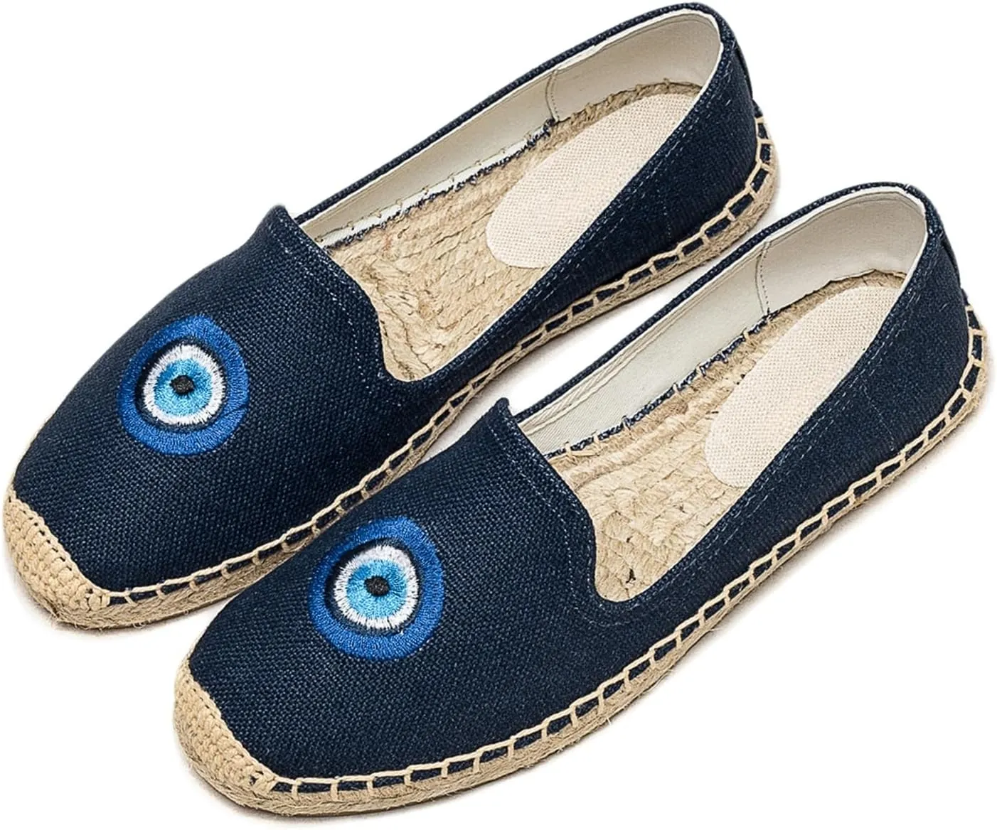 Women's Flat Espadrilles - Soft Women Sneakers Handcrafted Canvas Espadrille Fashion Simple Design Non-Slip Sole Suitable for Summer,Spring,Autumn