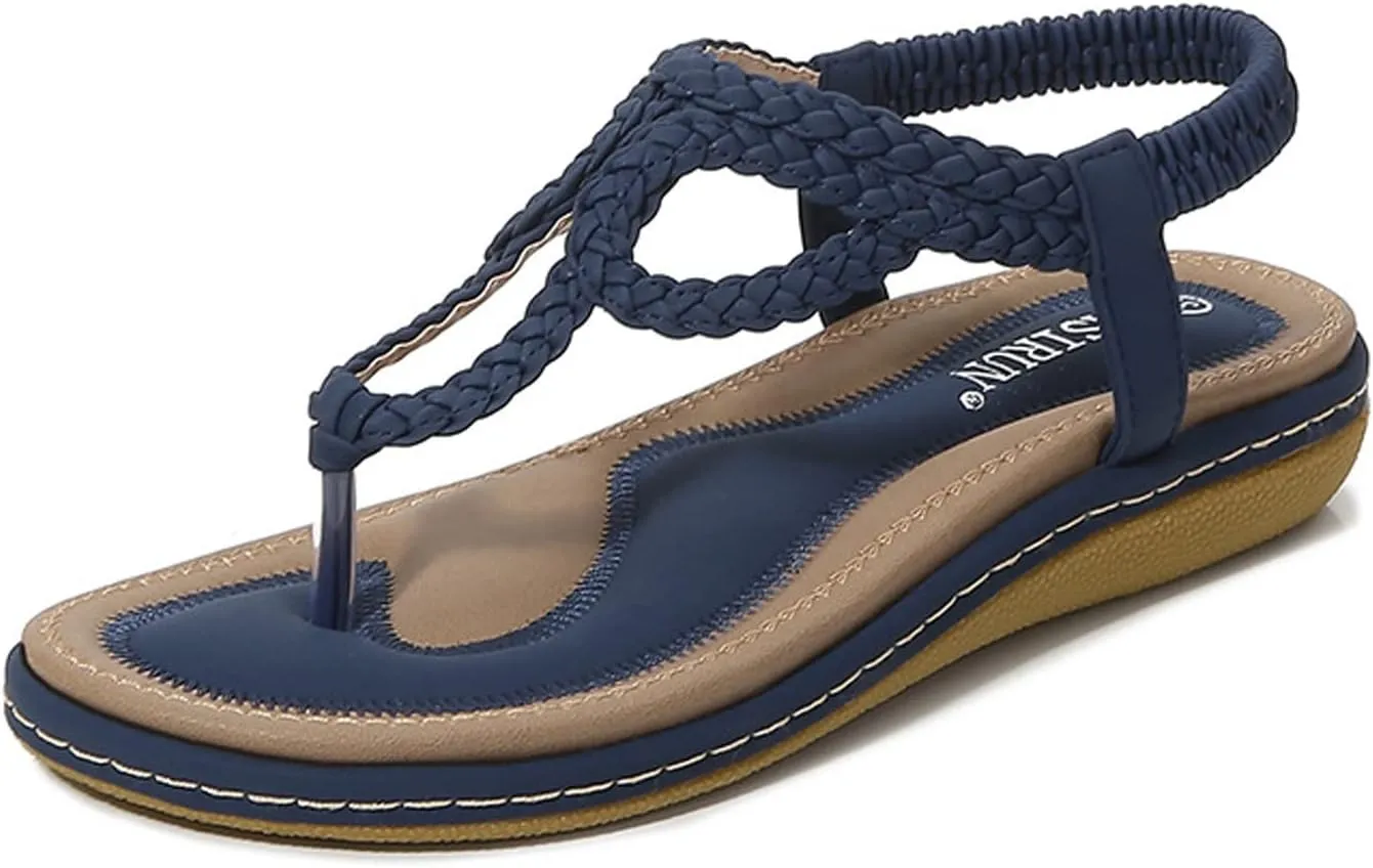 Women's Flat Sandals 2024 Buckle Summer Women's Wedges Sandals Shoes Fashion For Women Strap Sandals Shoes Women's