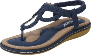 Women's Flat Sandals 2024 Buckle Summer Women's Wedges Sandals Shoes Fashion For Women Strap Sandals Shoes Women's