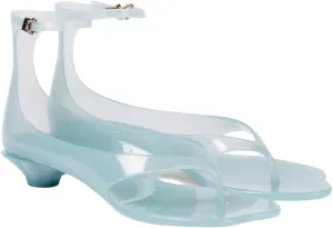 Women’s Flip Flop Kitten Heels – Jelly Thong Heeled Sandals with Clear Strap, Transparent Low Heel Mules, Stylish Thong Kitten Heels for Summer, Casual Dress Sandals
