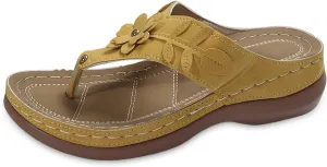 Womens Flip Flops Dressy Wedge Sandals Arch Support Silppers Comfortable Walking Shoes Summer Casual Flip Flops