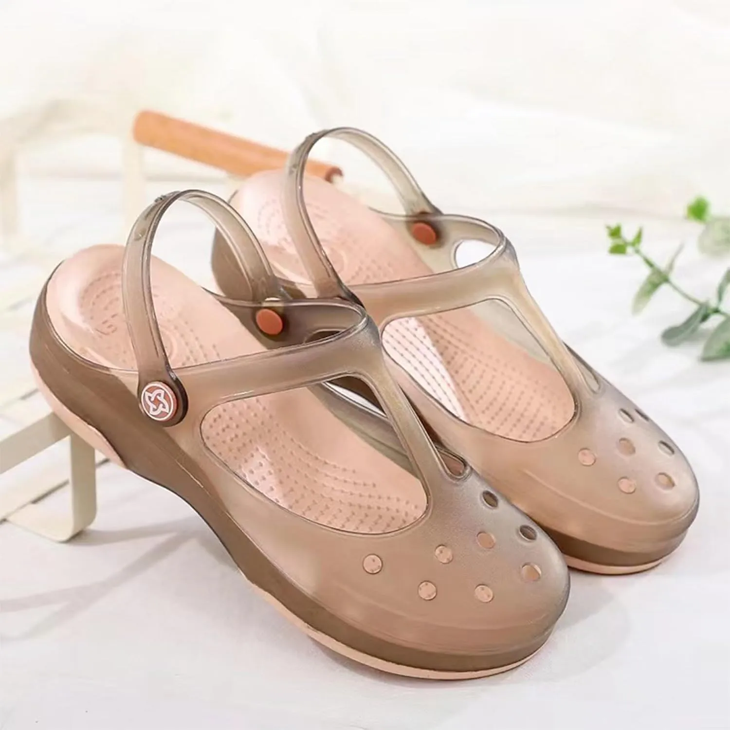 Women's Garden Clogs, Non Slip Platform Mules and Clogs Jelly Hole Shoes