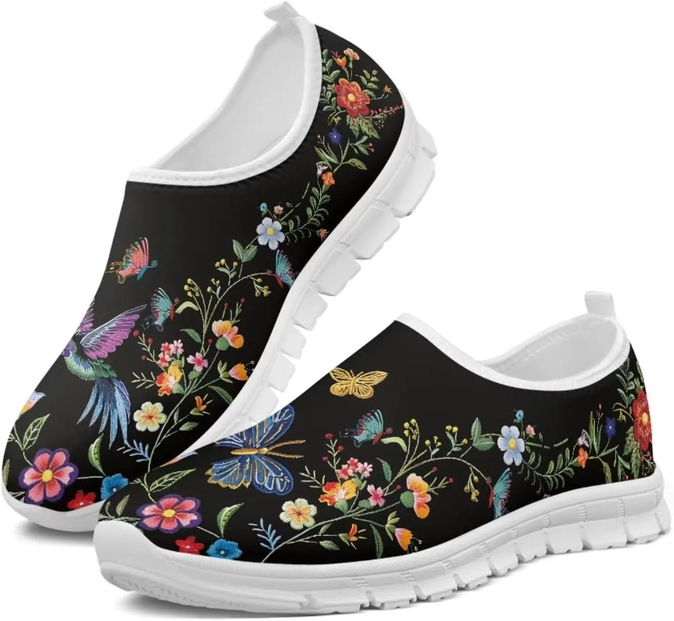 Women's Hummingbird Casual Wide Toe Loafers Driving Shoes Comfort Hiking Barefoot Sneaker Flats