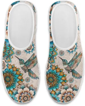 Women's Hummingbird Casual Wide Toe Loafers Driving Shoes Comfort Hiking Barefoot Sneaker Flats