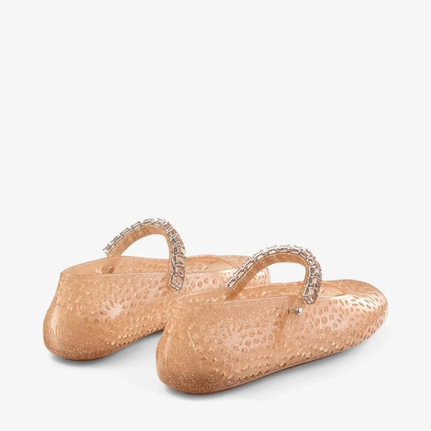 Womens Jelly Sandals Crystal Strap Jelly Flats Comfortable Clear Sandals for Summer, Casual Dress Shoes