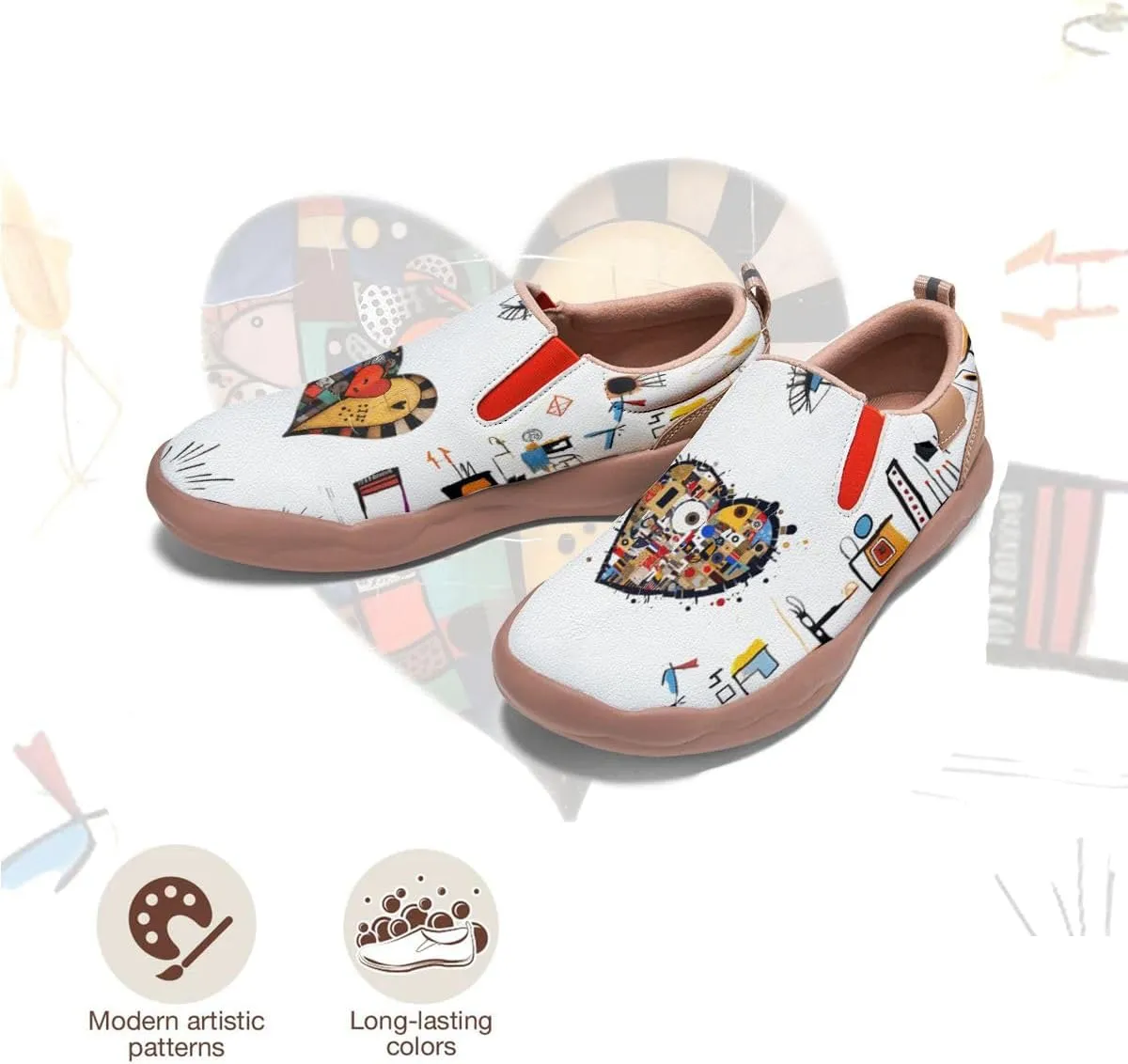 Women's Loafers Shoes Travel Casual Cartoon Animals Art Painted Slip On Lightweight Comfort Ladies Fashion Sneakers