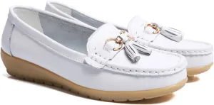Women's Loafers Slip On Moccasins Casual Round Toe Soft Leather Lightweight Flats Driving Shoes Comfort Walking Shoes