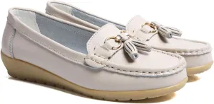 Women's Loafers Slip On Moccasins Casual Round Toe Soft Leather Lightweight Flats Driving Shoes Comfort Walking Shoes