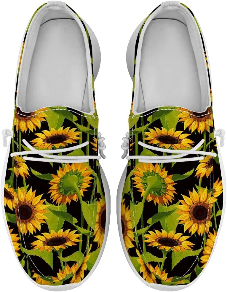 Women's Loafers Slip-on Shoes Sunflower Sneakers Gifts for Women Men