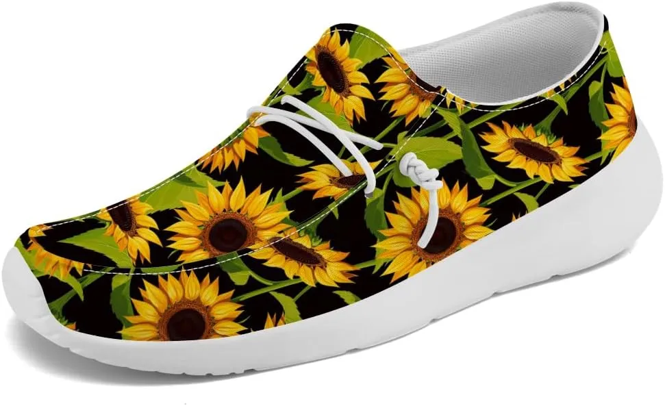 Women's Loafers Slip-on Shoes Sunflower Sneakers Gifts for Women Men