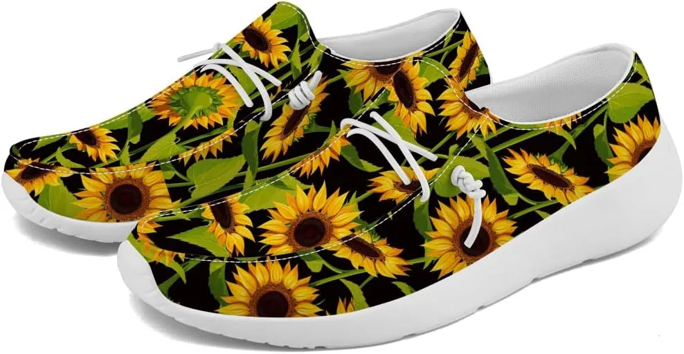 Women's Loafers Slip-on Shoes Sunflower Sneakers Gifts for Women Men