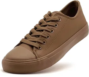 Women’s Men’s Fashion Sneakers Low Top PU Leather Shoes for Women Men Classic Lace Up Sneakers Casual Tennis Walking Shoes Comfortable