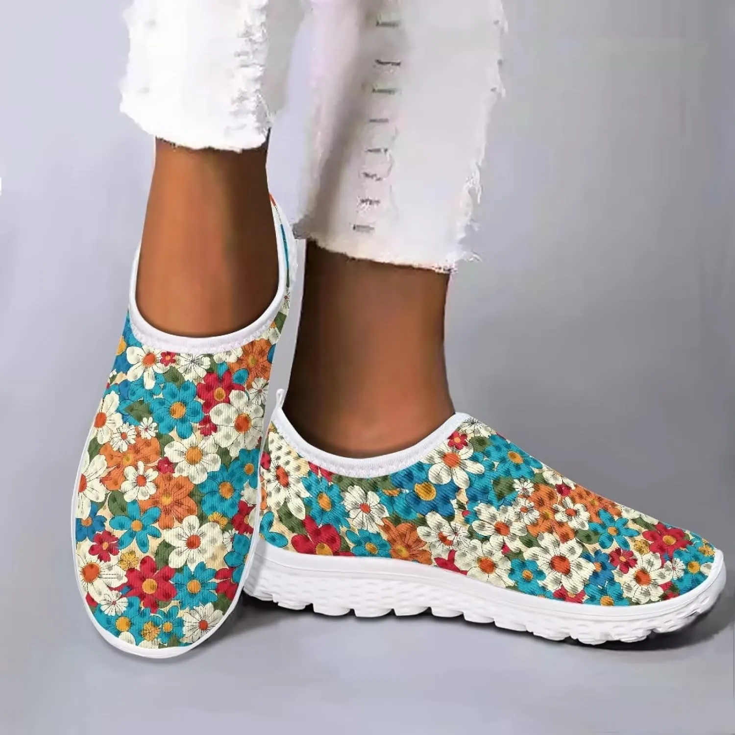 Womens Mesh Sneakers Non Slip Running Tennis Shoes Women Lightweight Soft Sole Walking Shoes
