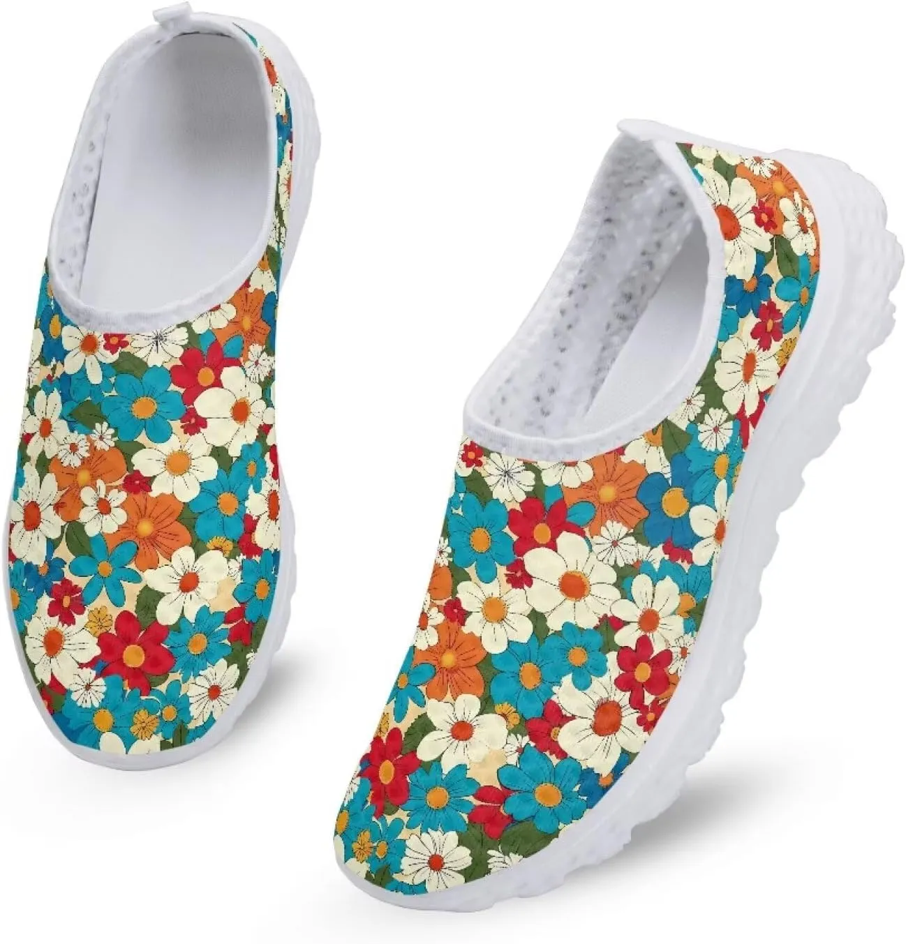Womens Mesh Sneakers Non Slip Running Tennis Shoes Women Lightweight Soft Sole Walking Shoes