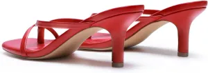 Women's Multicolor T-Strapy Strappy Kitten Heel Sandals, Square Clip Toe Slip-on Low Heel Mules, High Heel Slide Flipflops, Elegant Summer Dress Shoes for Party, Evening, and Casual Wear