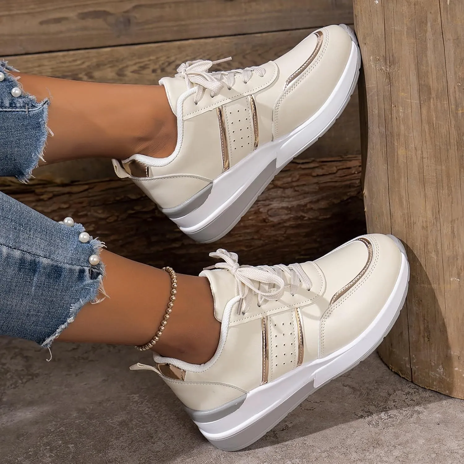 Womens Non Slip Slip On Shoes Casual Walking Sneakers Lightweight Canvas Comfortable Flat Fashion Loafers