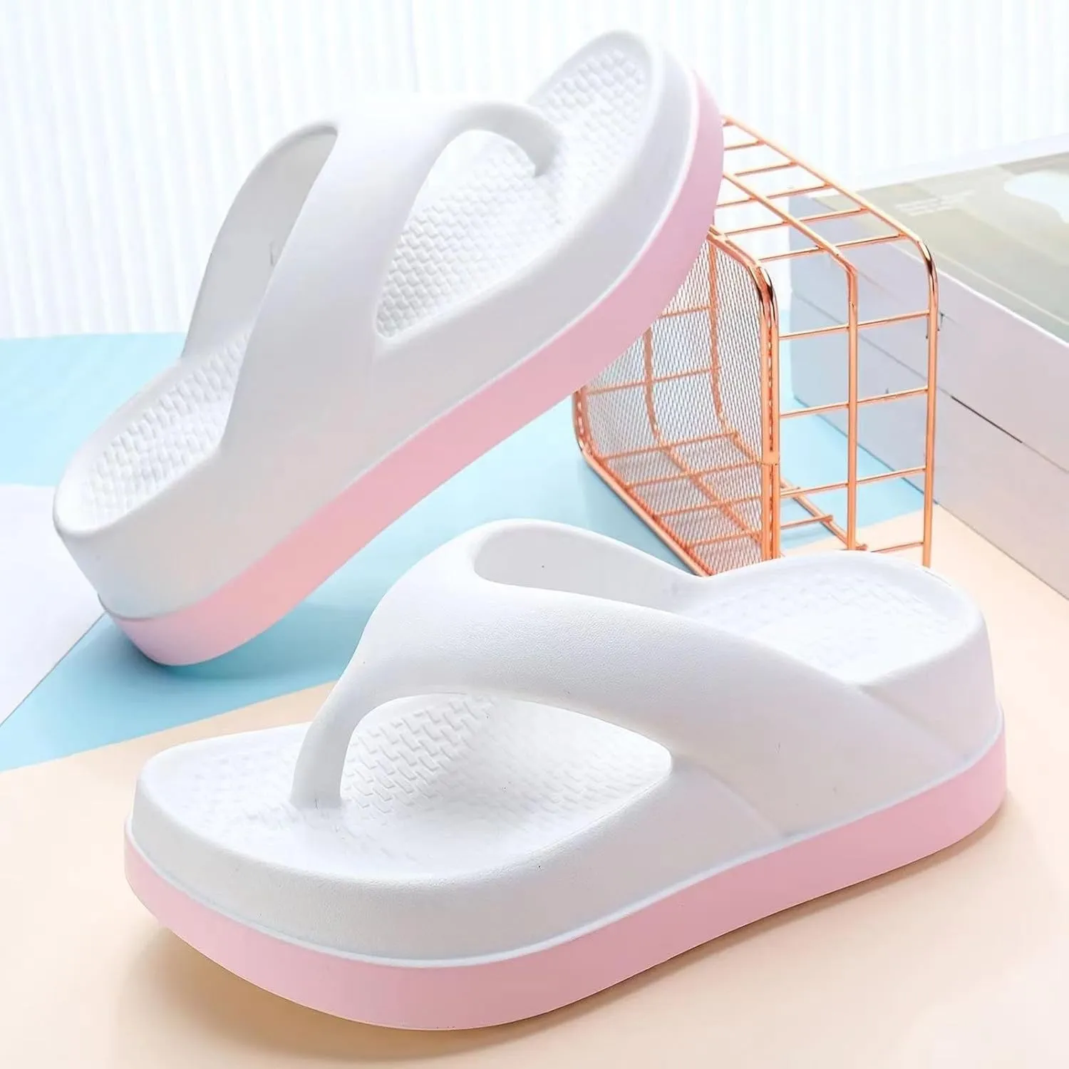 Women's Orthopedic Wide Sandals Strappy Arch Support Flat Sandals for Plantar Fasciitis & Swollen Feet