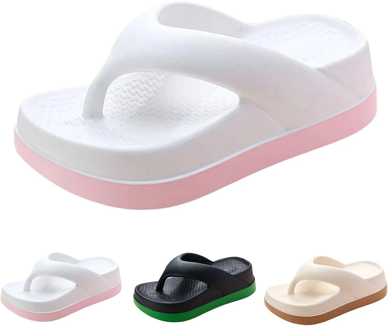 Women's Orthopedic Wide Sandals Strappy Arch Support Flat Sandals for Plantar Fasciitis & Swollen Feet