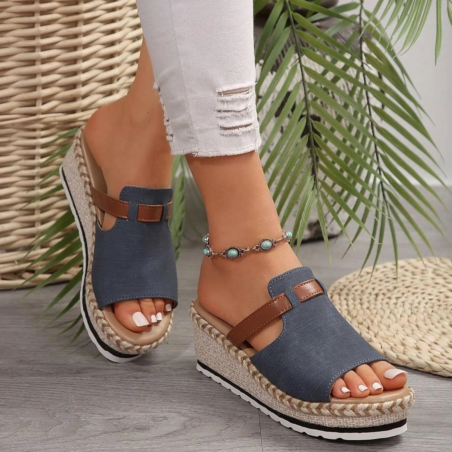 Womens Peep Toe Booties Summer Cutout Side Ankle Strap Buckle Chunky Low Heels Dressy Sandals with Back Zipper High Heel Hollow Out Heeled Black Slingback Stacked Sandal