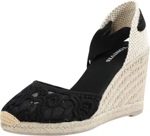 Women’s Platform Wedges Espadrilles, 3" Wedge, Soft Ankle-Tie Strap, Closed Toe, Classic Summer Sandals