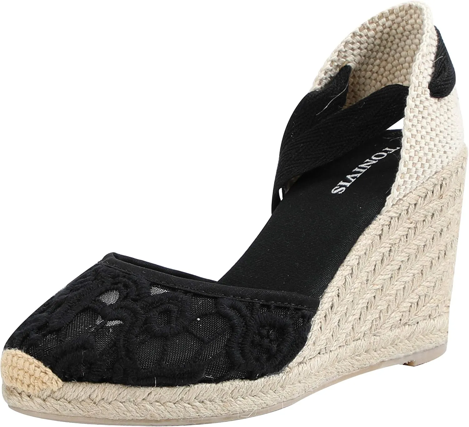 Women’s Platform Wedges Espadrilles, 3" Wedge, Soft Ankle-Tie Strap, Closed Toe, Classic Summer Sandals