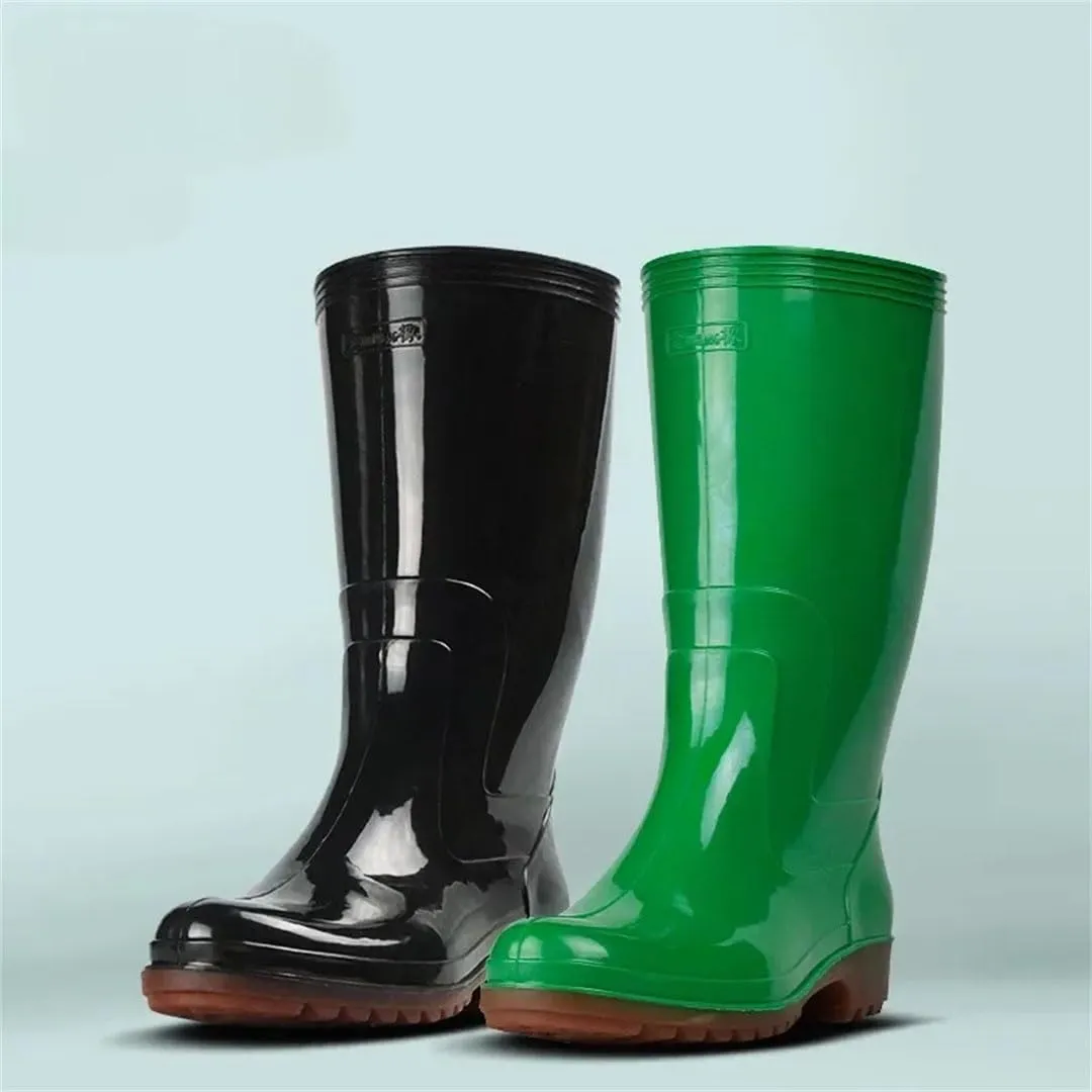 Women's Rain Protection Rubber Shoes Anti Slip Water Shoes Medium High Drum Rain Boots