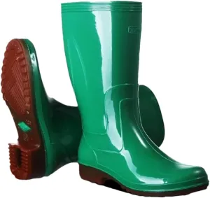 Women's Rain Protection Rubber Shoes Anti Slip Water Shoes Medium High Drum Rain Boots