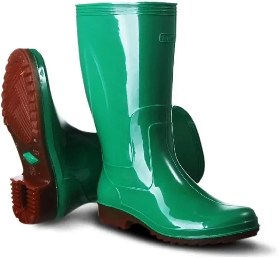 Women's Rain Protection Rubber Shoes Anti Slip Water Shoes Medium High Drum Rain Boots