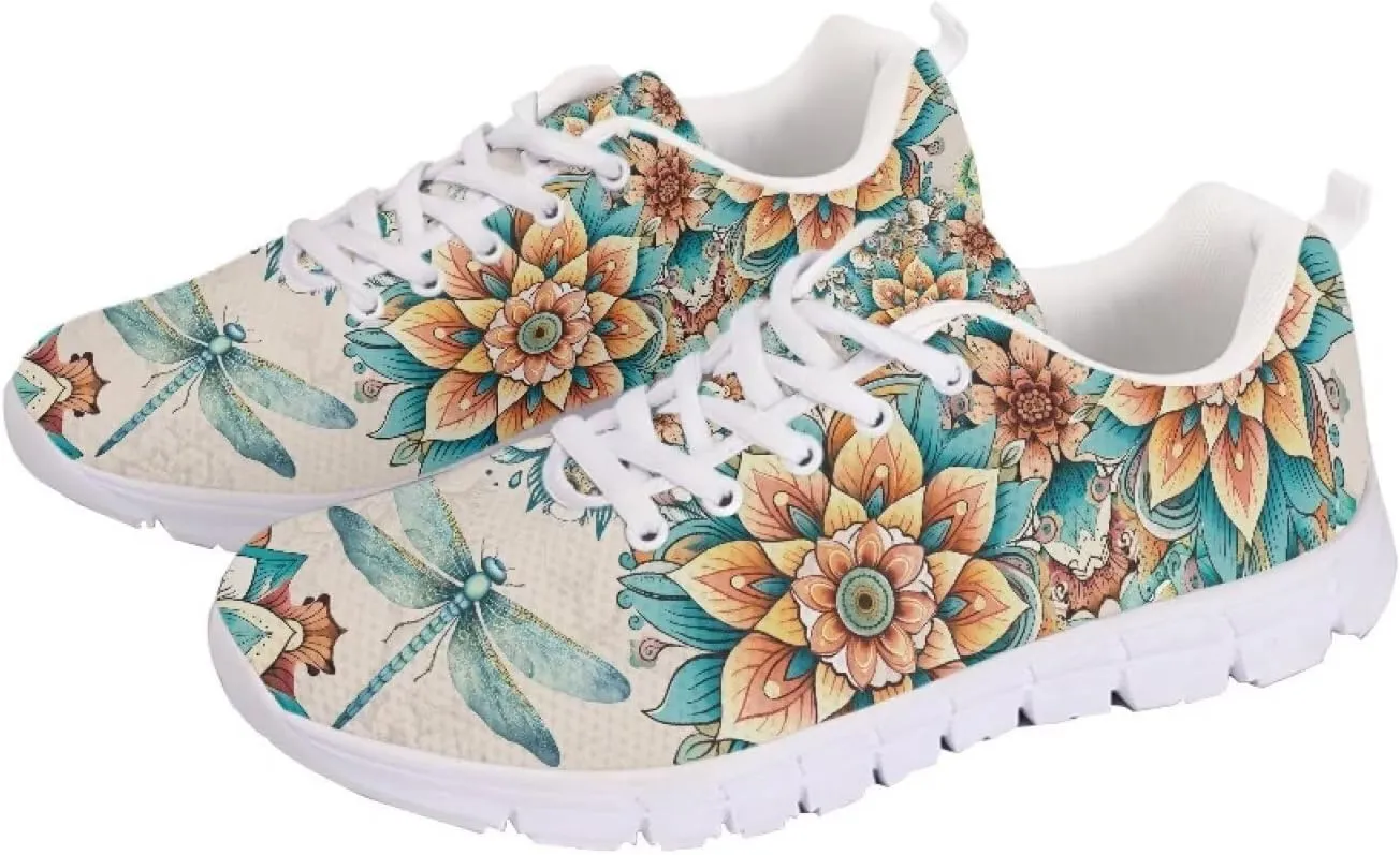Women's Road Running Shoes Aztec Women Tennis Shoes Comfy Sneakers