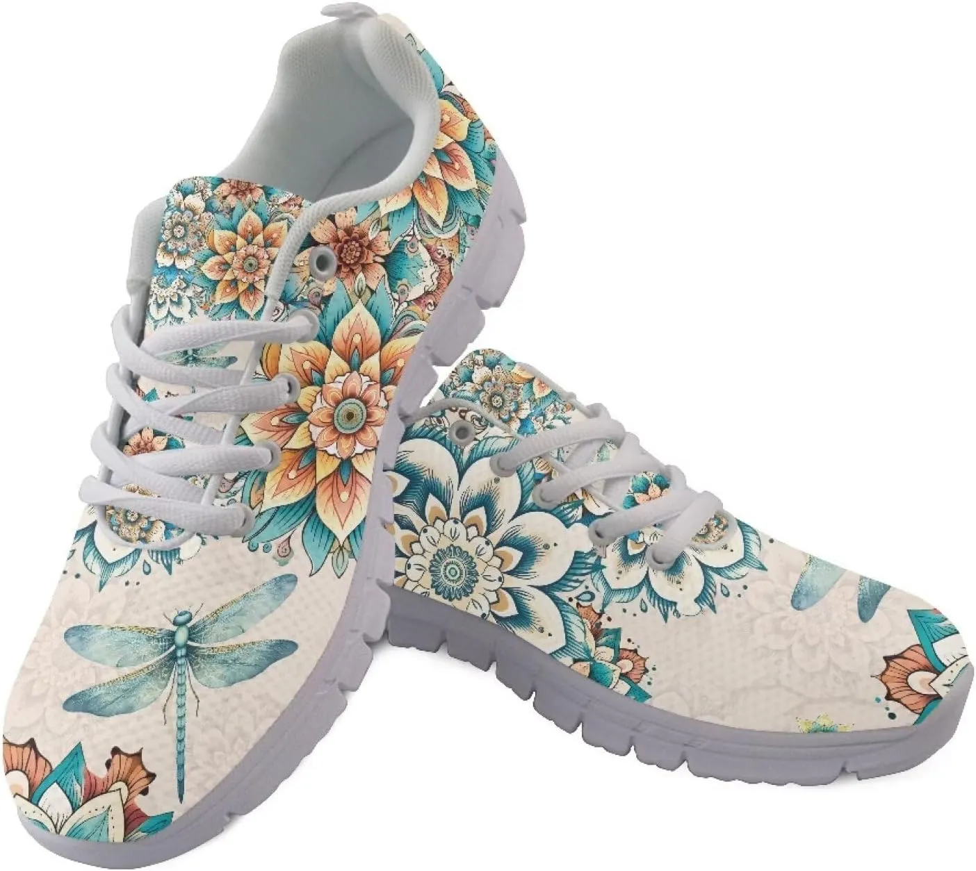 Women's Road Running Shoes Aztec Women Tennis Shoes Comfy Sneakers