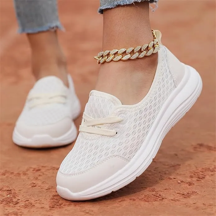 Women's Soft Sole Mesh Comfort Orthopedic Shoes -Breathable Slip-On Flat Walking Shoes,Walking Comfort