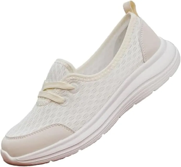 Women's Soft Sole Mesh Comfort Orthopedic Shoes -Breathable Slip-On Flat Walking Shoes,Walking Comfort