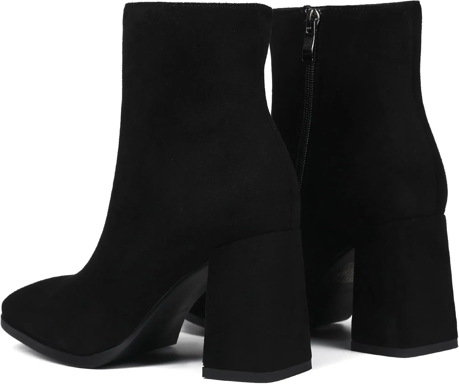 Womens Square Toe Ankle Boots Chunky Heel Causual Comfort Ankle Booties Dress Boots for Women