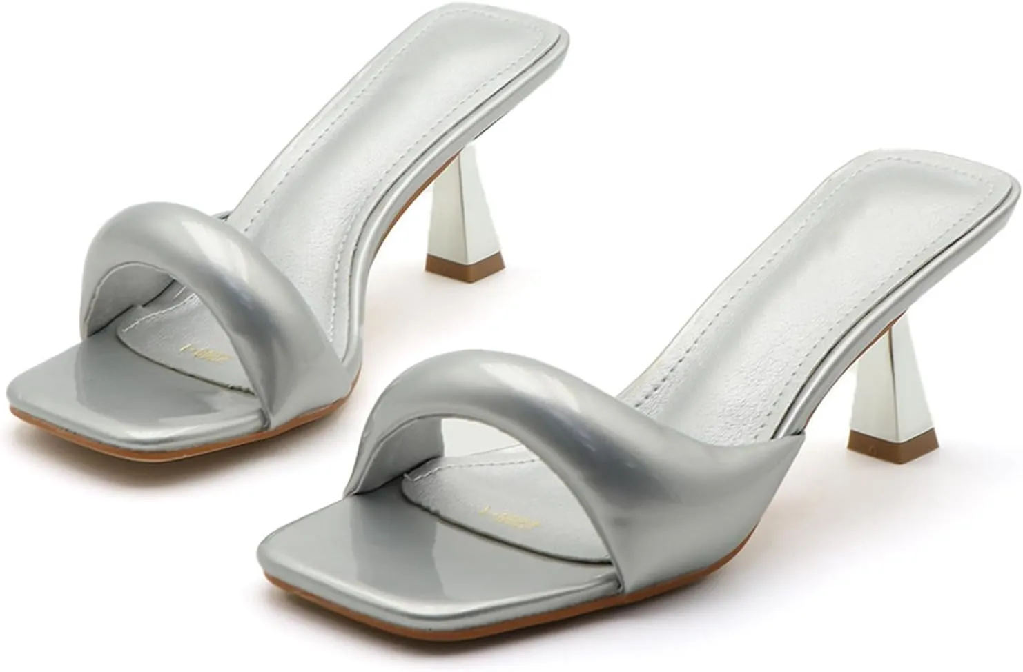 Women’s Square-Toe High-Heeled Mules – Thick Heel Slip-On Dress Shoes for Parties, Banquets & Daily Wear (Sizes 6–11)