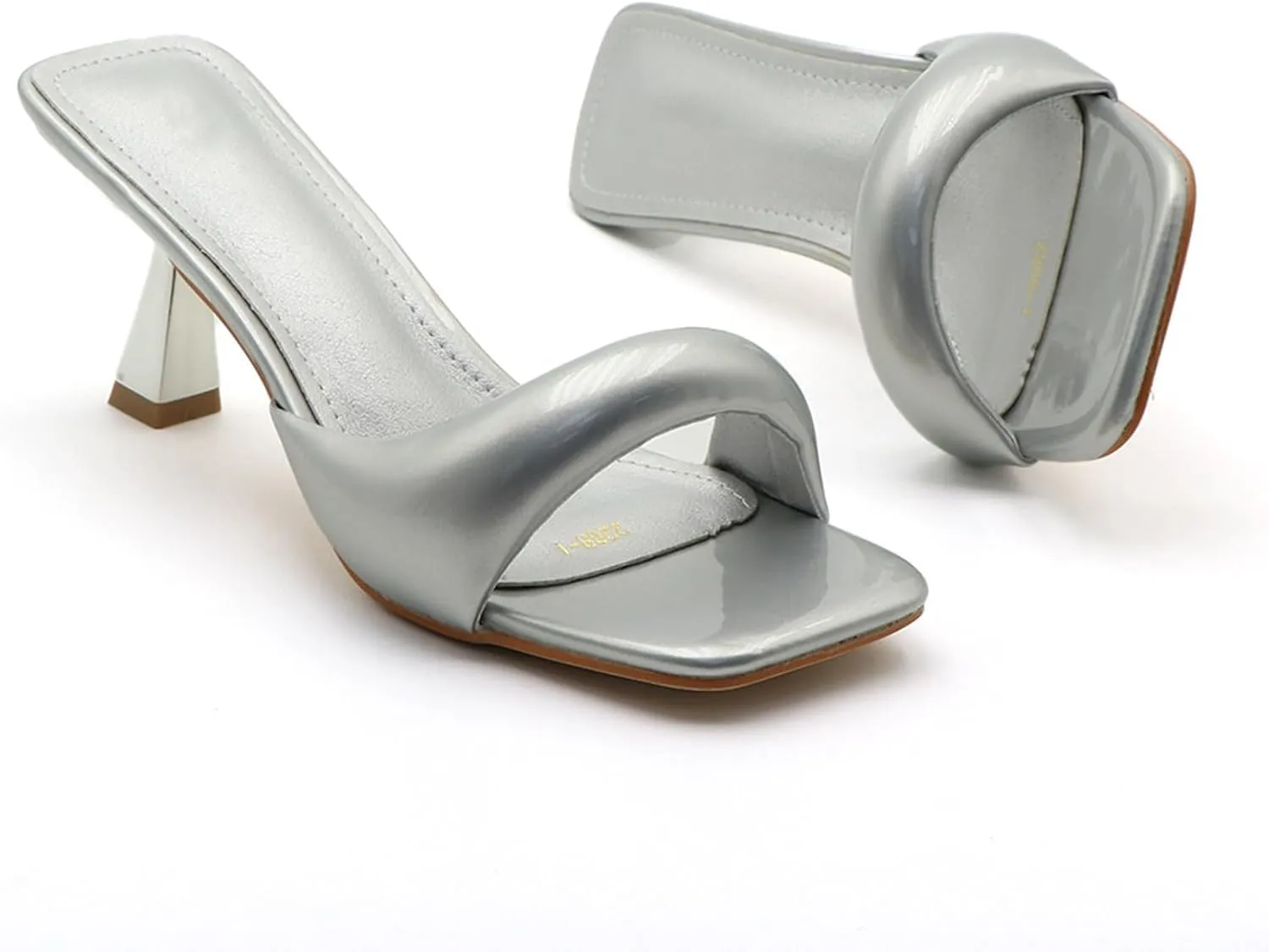 Women’s Square-Toe High-Heeled Mules – Thick Heel Slip-On Dress Shoes for Parties, Banquets & Daily Wear (Sizes 6–11)