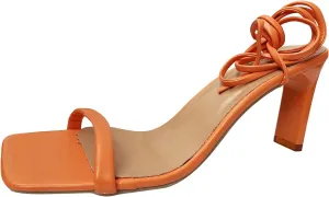 Womens Square Toe High Heels Summer Fashion Casual Open Toe Cross Straps Lace up High Heels Shoes Comfortable Solid Color Low Block Chunky Heels Sandals