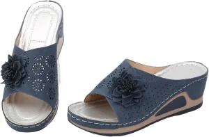 Womens Summer Sandals Open Toe Boho Wedge Slides Slide on Platform Sandal Dress High Heels Beach Slippers Shoes