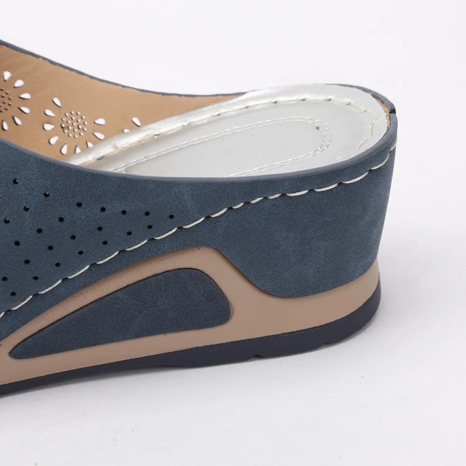 Womens Summer Sandals Open Toe Boho Wedge Slides Slide on Platform Sandal Dress High Heels Beach Slippers Shoes