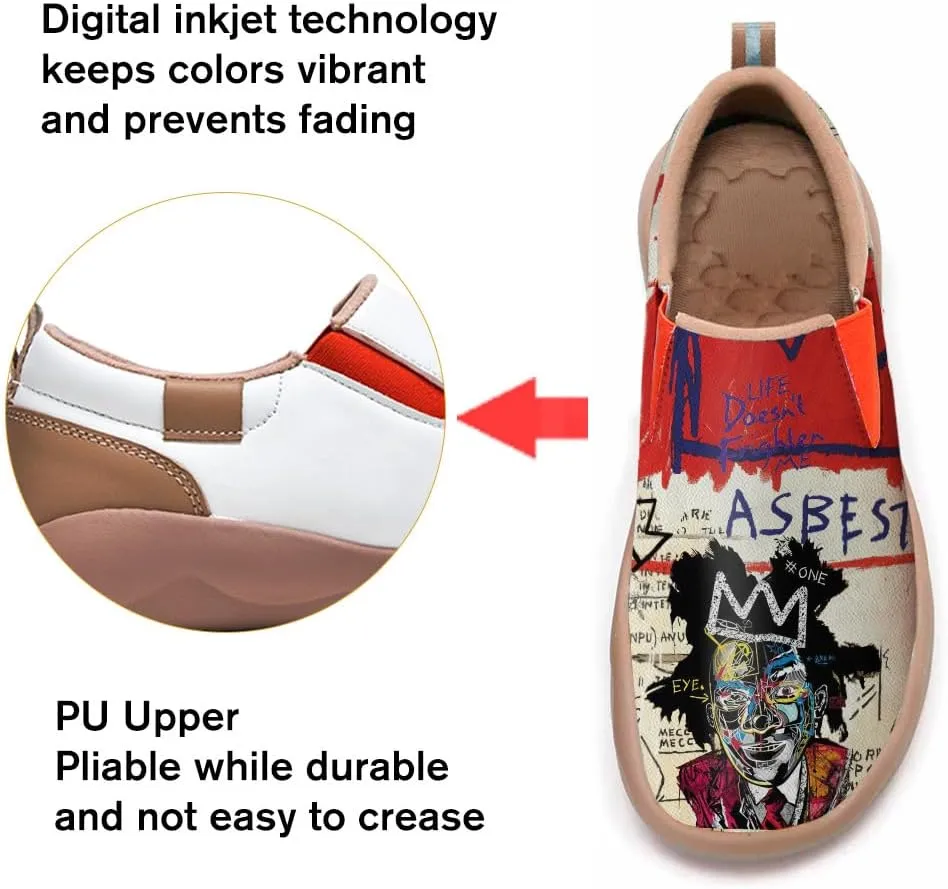 Women's Walking Casual Loafers Halloween Art Painted Travel Shoes Slip On Light Comfort Sneakers