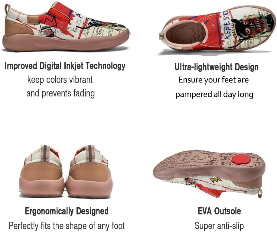 Women's Walking Casual Loafers Halloween Art Painted Travel Shoes Slip On Light Comfort Sneakers