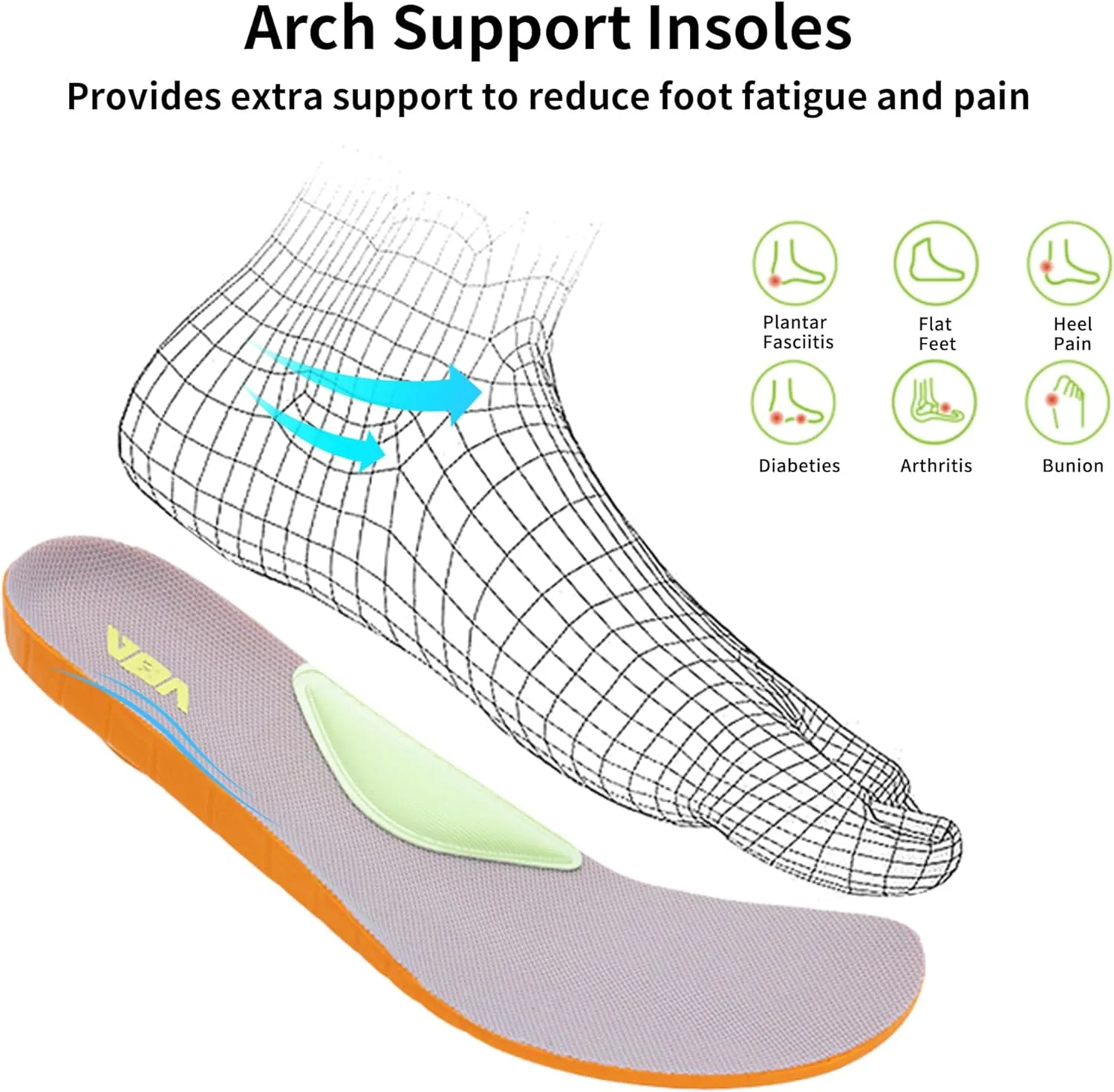 Womens Wide Toe Box Shoes with Arch Support Walking Shoes for Plantar Fasciitis Sneakers Orthotic Air Tennis Sneakers