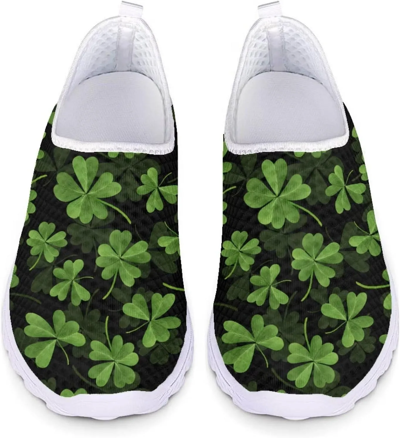 Xpyiqun St Patricks Day Sport Sneakers Walking Slip On Shoes Women Road Running Loafers Size 5.5-11.5