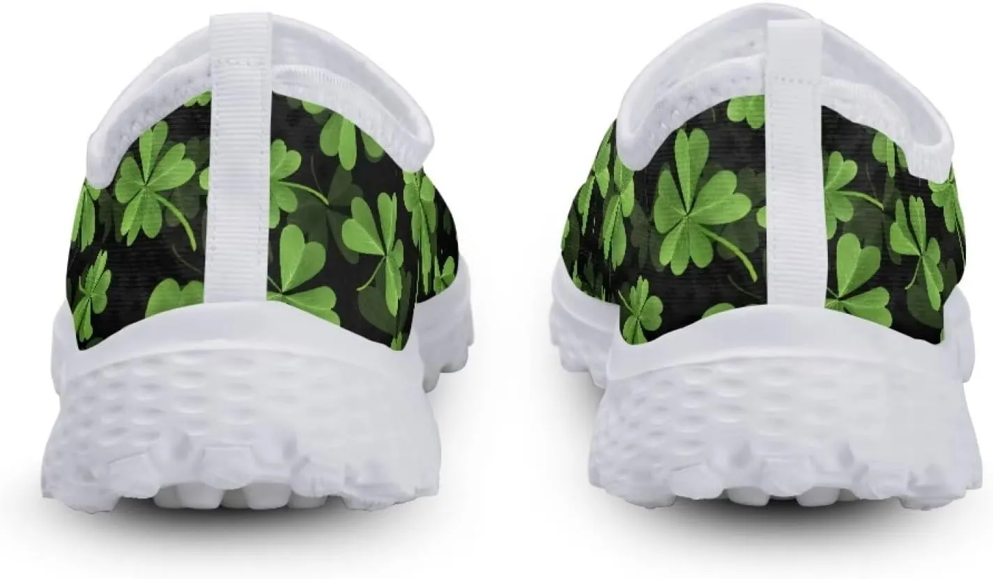Xpyiqun St Patricks Day Sport Sneakers Walking Slip On Shoes Women Road Running Loafers Size 5.5-11.5