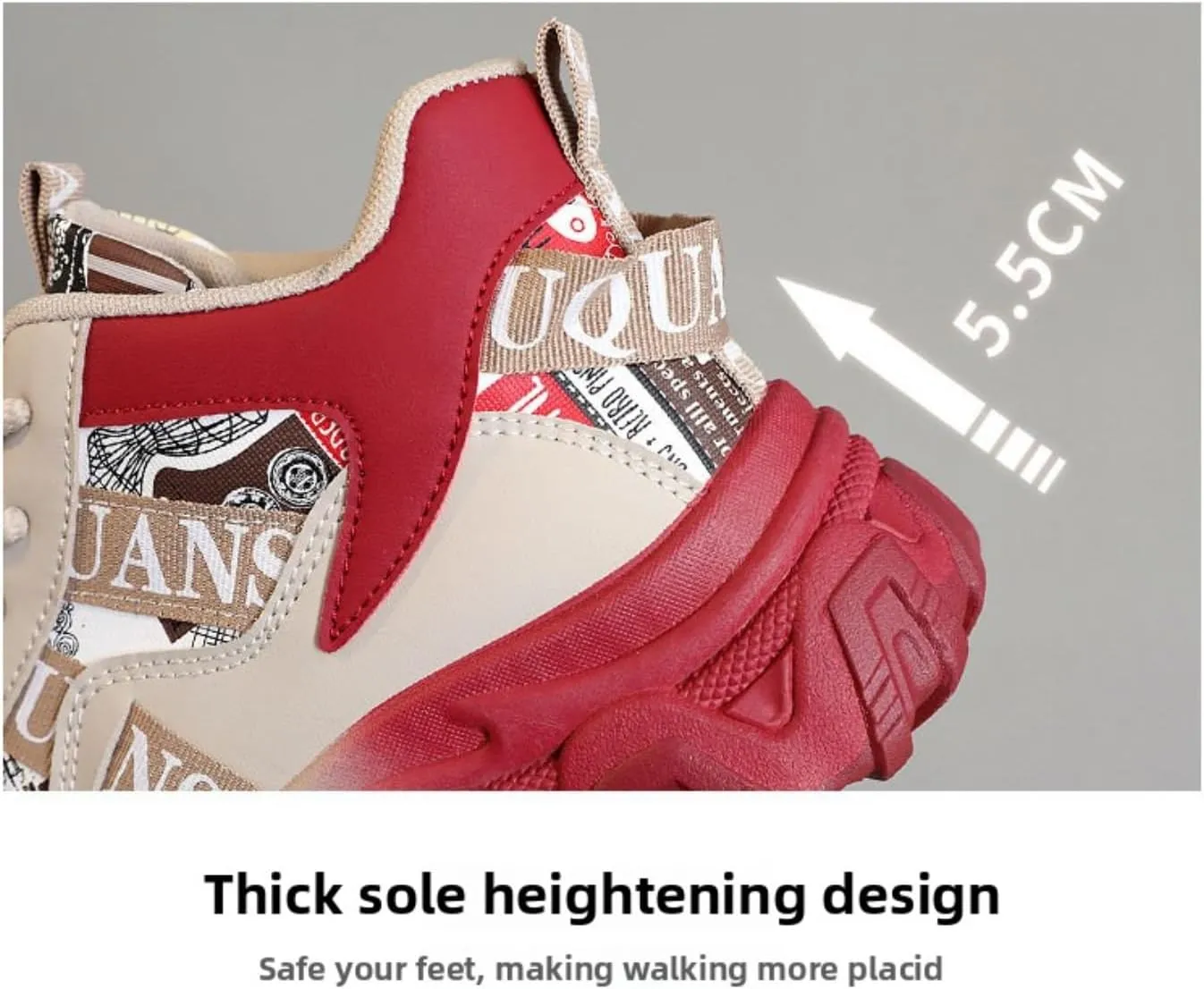 Y2K Stylish Platform Sneakers Lightweight Non Slip Thick Sole Walking Shoes for Women for Work Travel Streetwear All Day Comfort Fashion Appeal